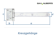 291 x 40mm Kreuzgehänge schwer verzinkt (1 Stk.)