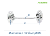 100mm Sturmhaken mit Ösenplatte verzinkt (1 Stk.)