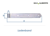 300 x 40 x 13mm Ladenband verzinkt (1 Stk.)