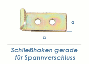 30 x 12mm Schließhaken gerade gelb verzinkt (1 Stk.)