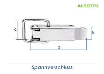 93 x 24mm Spannverschluss mit Vorreiber und Schlossöse