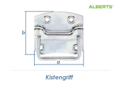 80 x 74mm Kistengriff verzinkt (1 Stk.)