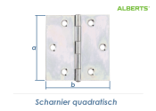 70 x 70mm Scharnier quadratisch verzinkt (1 Stk.)