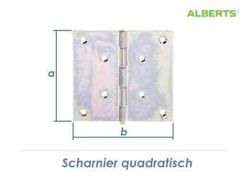 100 x 100mm Scharnier quadratisch verzinkt (1 Stk.)