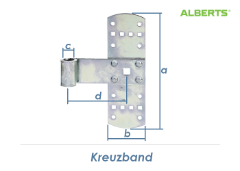 160 x 50mm Kreuzband verzinkt (1 Stk.)