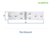 162 x 40mm Tischband verzinkt (1 Stk.)