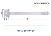 491 x 40mm Kreuzgehänge schwer verzinkt (1 Stk.)