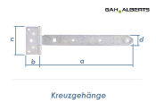 292,5 x 34mm Kreuzgehänge leicht verzinkt (1 Stk.)