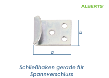 34 x 25mm Schließhaken gerade verzinkt (1 Stk.)