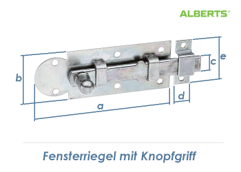 80 x 30mm Fensterriegel gerade verzinkt (1 Stk.)