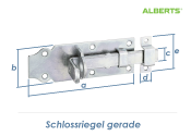 120 x 44mm Schlossriegel gerade verzinkt (1 Stk.)