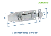 160 x 56mm Schlossriegel gerade verzinkt (1 Stk.)