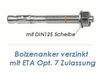 M16 Sechskantmuttern Linksgewinde DIN 934 Stahl verzinkt, FKL 8, 2,94