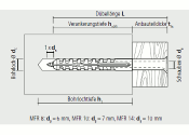 8 x 120mm Multifunktionsrahmendübel inkl. TX30...