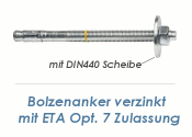 M20 x 160mm Bolzenanker verzinkt - ETA Opt. 7 (1 Stk.)