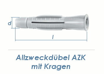 5 x 31mm Allzweckdübel mit Kragen (10 Stk.)