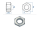 M14 Sechskantmuttern DIN934 Stahl verzinkt FKL8 (10 Stk.)