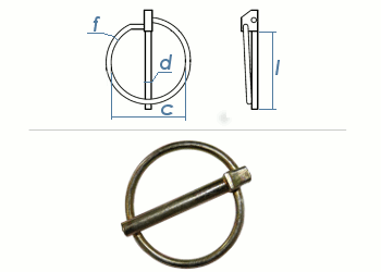 10mm Klappsplint Stahl gelb verzinkt  (1 Stk.)