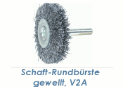 75 x 8-10 x 0,3mm Schaft-Rundbürste gewellt Einzeldraht Edelstahl (1 Stk.)