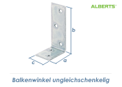 40 x 80 x 30mm Balkenwinkel ungleichschenklig verzinkt (1...