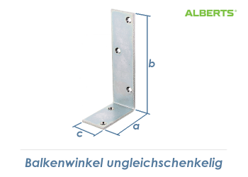 75 x 150 x 40mm Balkenwinkel ungleichschenklig verzinkt (1 Stk.)