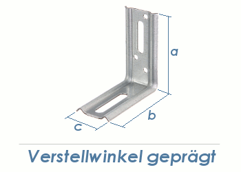 105 x 105 x 90mm Winkel verzinkt mit Verstärkungsrippe