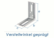 130 x 70 x 30mm Verstellwinkel geprägt verzinkt (1...