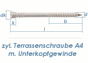 5,5 x 60mm Terrassenschrauben A4 TX mit Unterkopfgewinde...