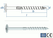 8 x 240mm Konstruktionsschrauben Tellerkopf TX verzinkt (1 Stk.)