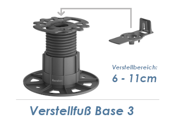 6-11cm Verstellfuß Base 3 für Terrassenunterkonstruktion (1 Stk.)