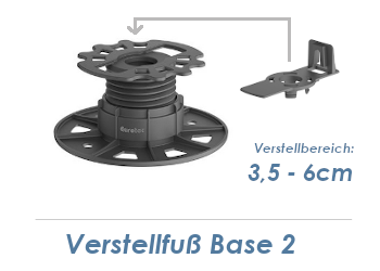 3,5-6cm Verstellfuß Base 2 für Terrassenunterkonstruktion (1 Stk.)