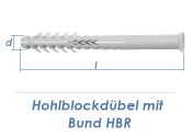 10 x 100mm Lochsteindübel extralang mit Bund (1 Stk.)