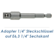 Adapter 1/4" Steckschlüssel auf 1/4"...