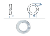 5,1mm Federringe DIN127 Stahl verzinkt(100 Stk.)