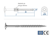 6 x 240mm Holzbauschrauben BMax Tellerkopf TX verzinkt (1...