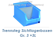 Trennstege f&uuml;r Stapelsichtbox Gr.3 + 3L grau (1 Stk.)