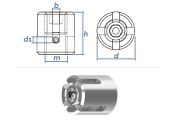 3mm Drahtseil-Kreuzklemme offen Edelstahl A4 (1 Stk.)
