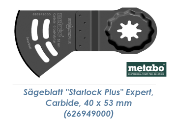 40 x 53mm Metabo HM Sägeblatt Starlock Plus für abrasive Materialien (1 Stk.)