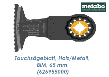 35 x 65mm Metabo Bi-Metall Tauchsägeblatt Starlock für Holz + Metall  (1 Stk.)