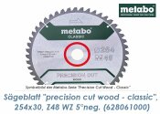 254 x 30mm Metabo Sägeblatt Precision Cut Wood...