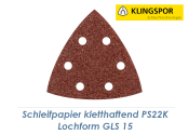 K100 Schleifpapier 96 x 96mm kletthaftend - Lochform...