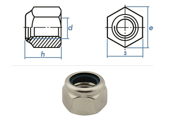 M10 Sicherungsmuttern hohe Form DIN982 Edelstahl A2 (10 Stk.)