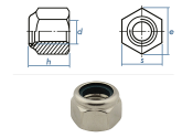 M10 Sicherungsmuttern hohe Form DIN982 Edelstahl A2 (10...