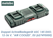 Metabo Doppel-Schnellladegerät ASC 145 DUO "Air Cooled" 12 - 36V  (1 Stk.)