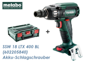 Metabo Akku-Schlagschrauber SSW 18 LTX 400 BL (1 Stk.)