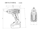 Metabo Akku-Schlagschrauber SSW 18 LTX 400 BL (1 Stk.)