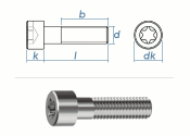 M2 x 6mm Zylinderschrauben TX niedriger Kopf  ISO14580...