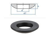 6,4mm Kugelscheibe DIN6319C Stahl blank, einsatzgehärtet (10 Stk.)