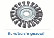 125 x 14mm Rundbürste gezopft Stahldraht (1 Stk.)