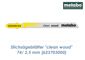 2,5 x 74mm Stichsägeblatt "Clean Wood"...